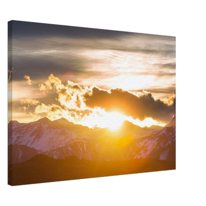 Dekoration mit Charakter. Hochwertiger Kunstdrucke auf Leinwand -  Sonnenaufgang: für stilvolle Raumgestaltung. Schlicht, elegant und wirkungsvoll.