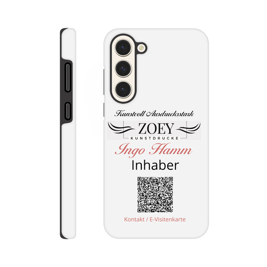 Dekoration mit Charakter. Hartschalen Phone Case für Samsung – QR-Code Visitenkarte: passt in jedes Ambiente. Eine besondere Bereicherung für jeden Raum.