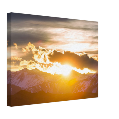 Dekoration mit Charakter. Hochwertiger Kunstdrucke auf Leinwand -  Sonnenaufgang: für stilvolle Raumgestaltung. Schlicht, elegant und wirkungsvoll.
