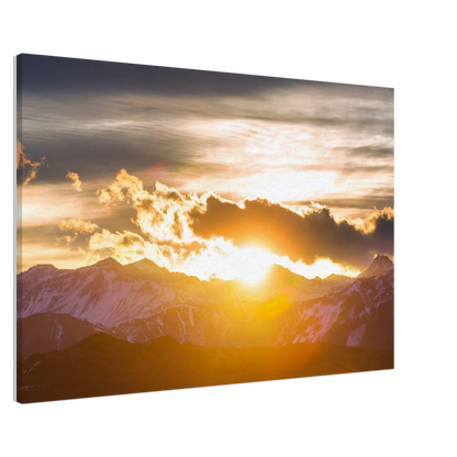 Stimmungsvolle Wandkunst für stilvolle Räume. Hochwertiger Kunstdrucke auf Leinwand -  Sonnenaufgang: für stilvolle Raumgestaltung. Schlicht, elegant und wirkungsvoll.