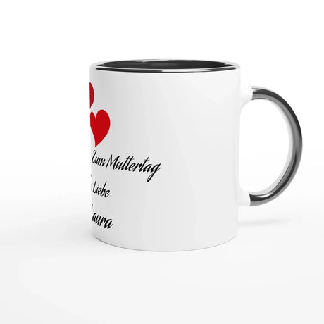 Stimmungsvolle Wandkunst für stilvolle Räume. Weiße Keramiktasse 11oz mit Farbe an der Innenseite: zeitlos und harmonisch. Schlicht, elegant und wirkungsvoll.