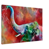 Dekoration mit Charakter. Leinwand  Bunter Elefant in lebendigen Farben  70x100 cm: zeitlos und harmonisch. Schlicht, elegant und wirkungsvoll.