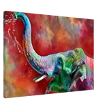 Dekoration mit Charakter. Leinwand  Bunter Elefant in lebendigen Farben  70x100 cm: zeitlos und harmonisch. Eine besondere Bereicherung für jeden Raum.