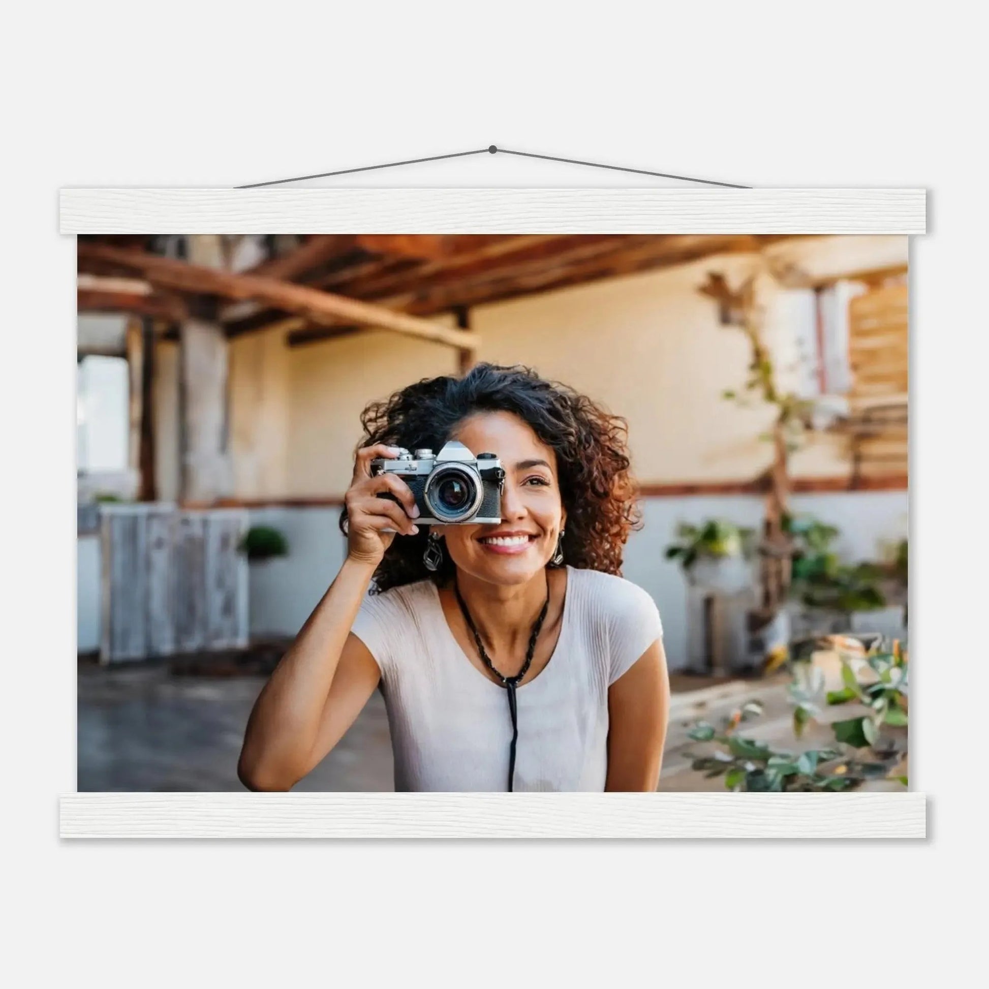 Dekoration mit Charakter. Individuelles Selbstportrait  mit Holzleisten – Dein Foto als Kunstwerk: zeitlos und harmonisch. Eine besondere Bereicherung für jeden Raum.