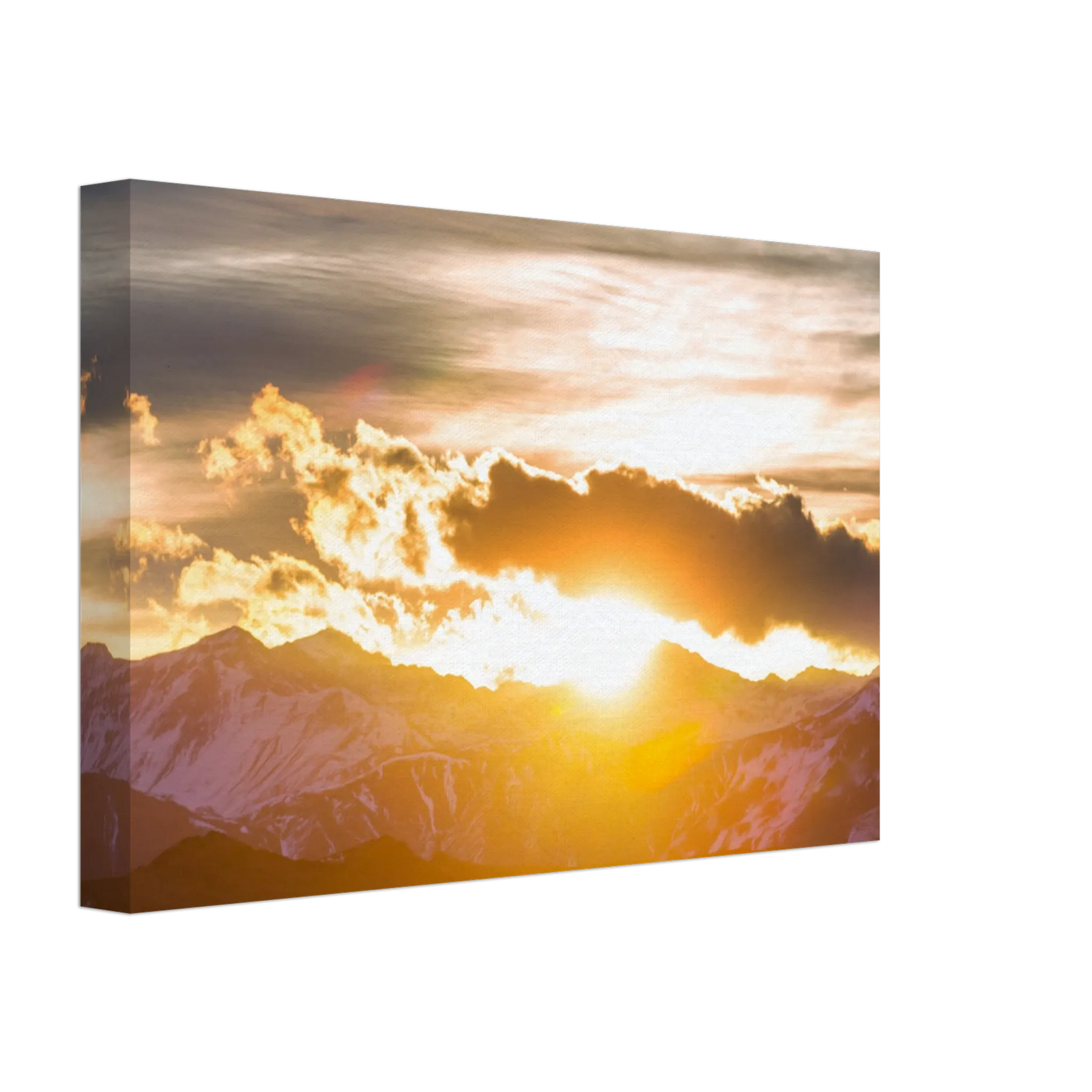 Stimmungsvolle Wandkunst für stilvolle Räume. Hochwertiger Kunstdrucke auf Leinwand -  Sonnenaufgang: passt in jedes Ambiente. Eine besondere Bereicherung für jeden Raum.