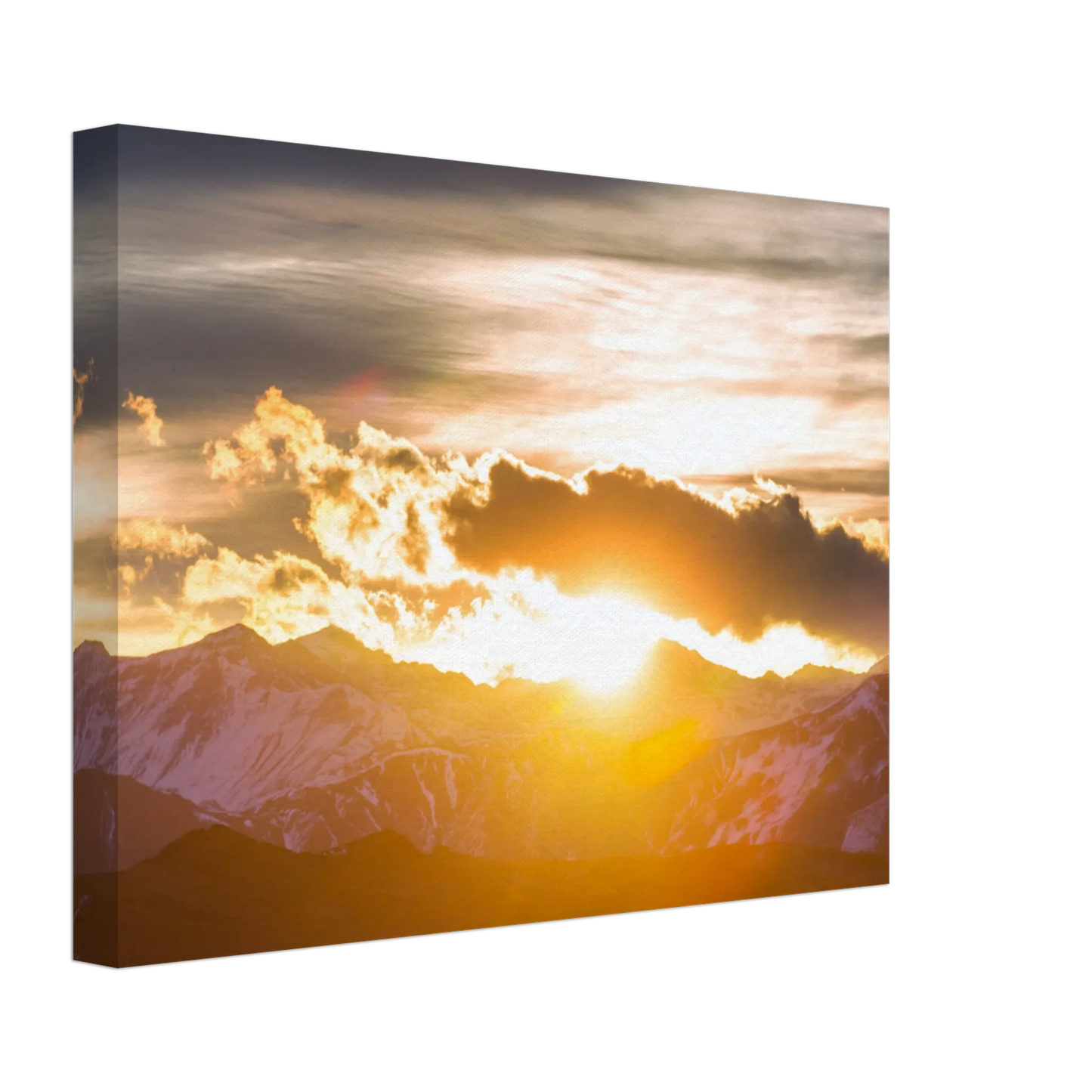 Ein Ausdruck moderner Ästhetik. Hochwertiger Kunstdrucke auf Leinwand -  Sonnenaufgang: für stilvolle Raumgestaltung. Schlicht, elegant und wirkungsvoll.
