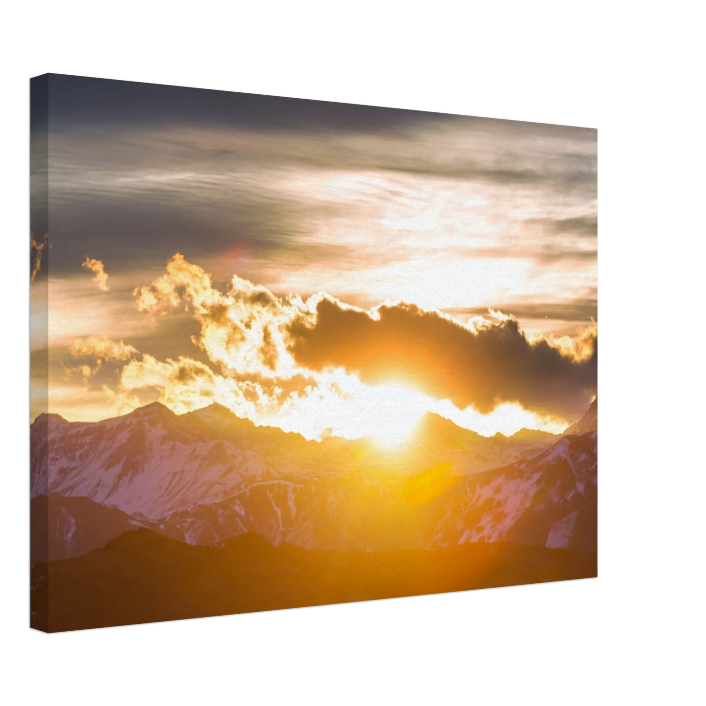 Dekoration mit Charakter. Hochwertiger Kunstdrucke auf Leinwand -  Sonnenaufgang: zeitlos und harmonisch. Eine besondere Bereicherung für jeden Raum.