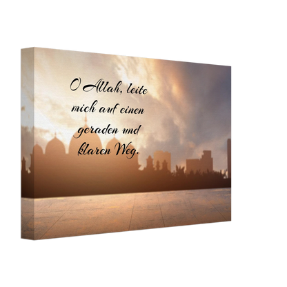 Stimmungsvolle Wandkunst für stilvolle Räume. Islamische Kraftgebete auf Leinwand – Hochwertiger Canvasdruck für spirituelle Momente: zeitlos und harmonisch. Eine besondere Bereicherung für jeden Raum.