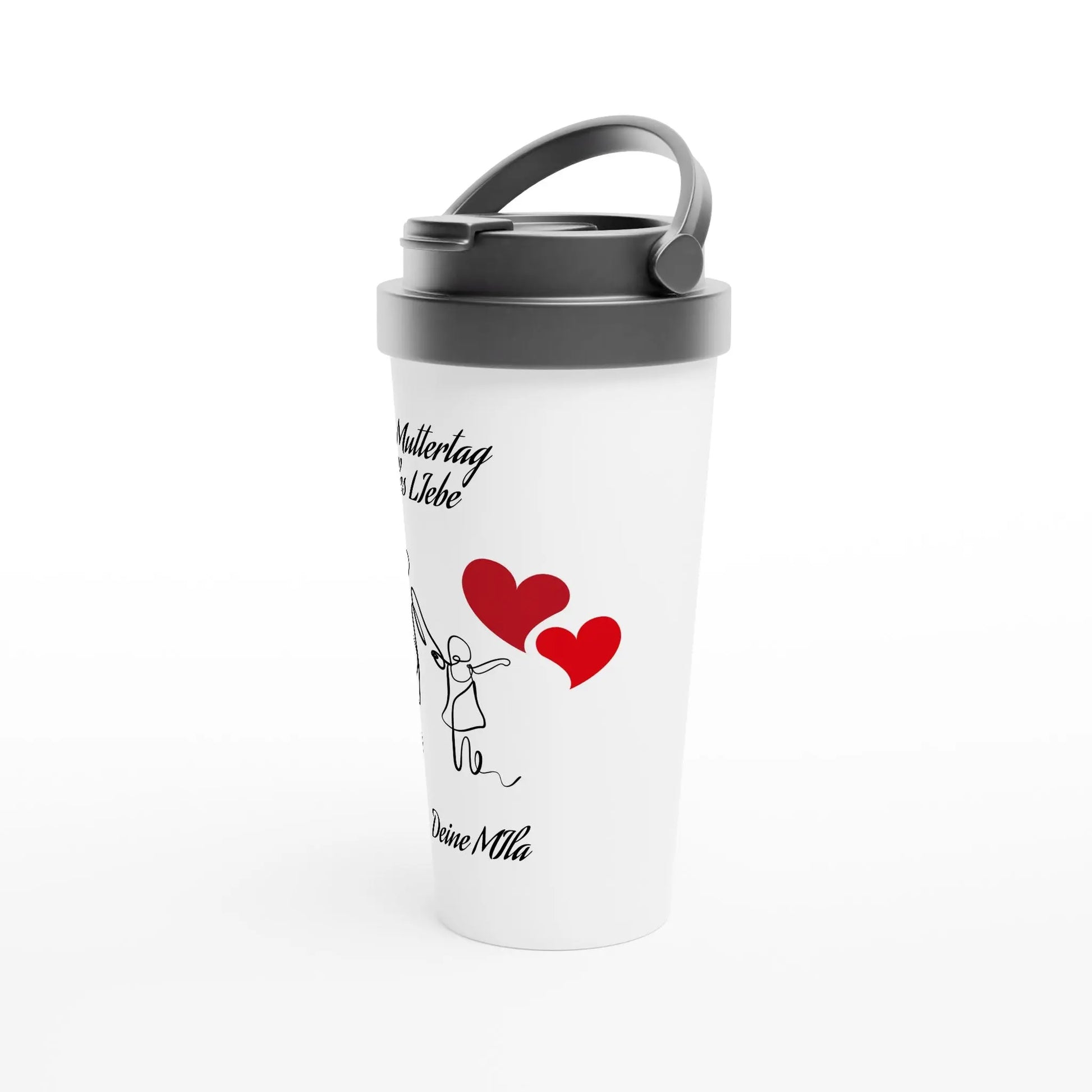 Weißer Edelstahl-Reisebecher (15oz) - Zoey Kunstdrucke
