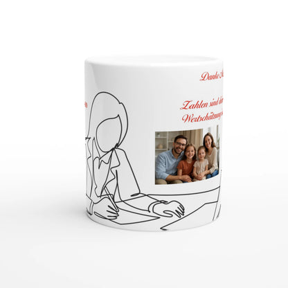Hochwertige Keramiktasse für jeden Anlass. Personalisierte Tasse Buchhalterin - Mit Foto und Wunschtext: mit eigenem Namen, Spruch oder Foto. Ein besonderer Genuss für Kaffee- oder Teeliebhaber.