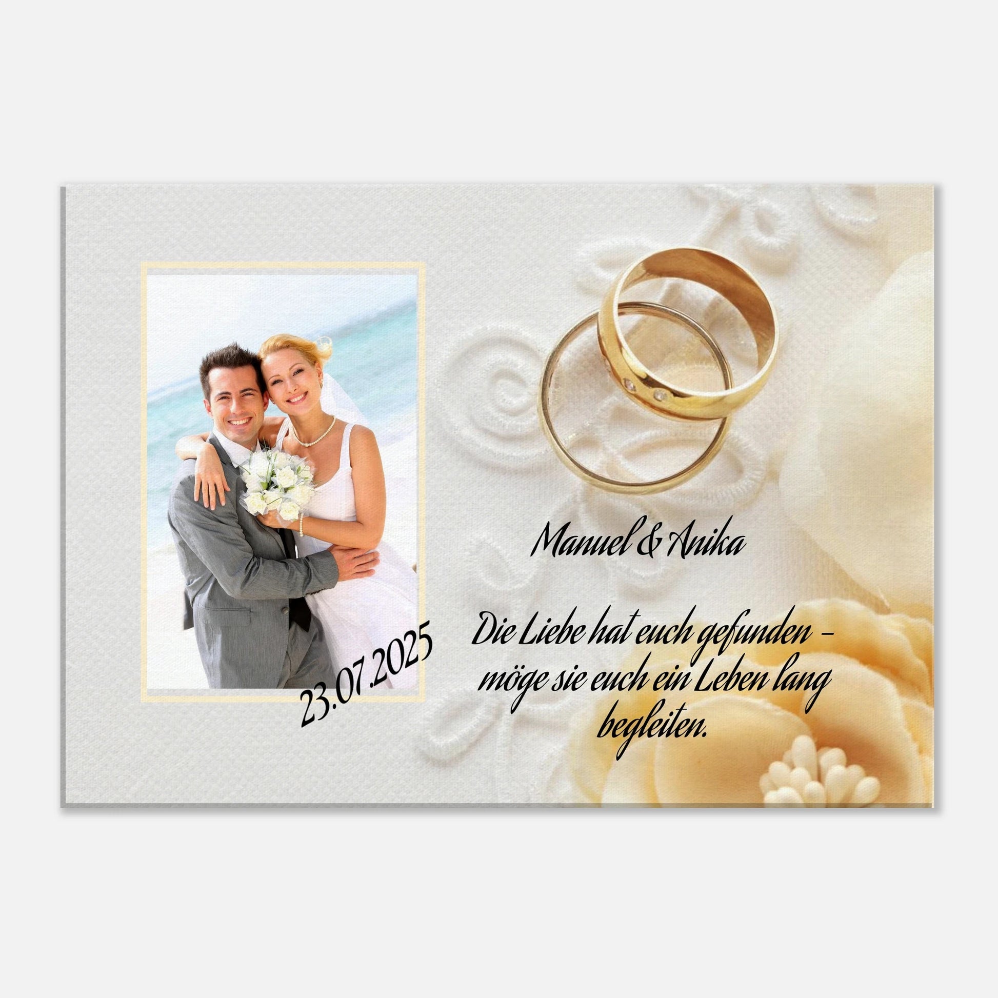 Ein Ausdruck moderner Ästhetik. perfekte Geschenkidee Hochzeit - Leinwanddruck personalisierbar: für stilvolle Raumgestaltung. Eine besondere Bereicherung für jeden Raum.