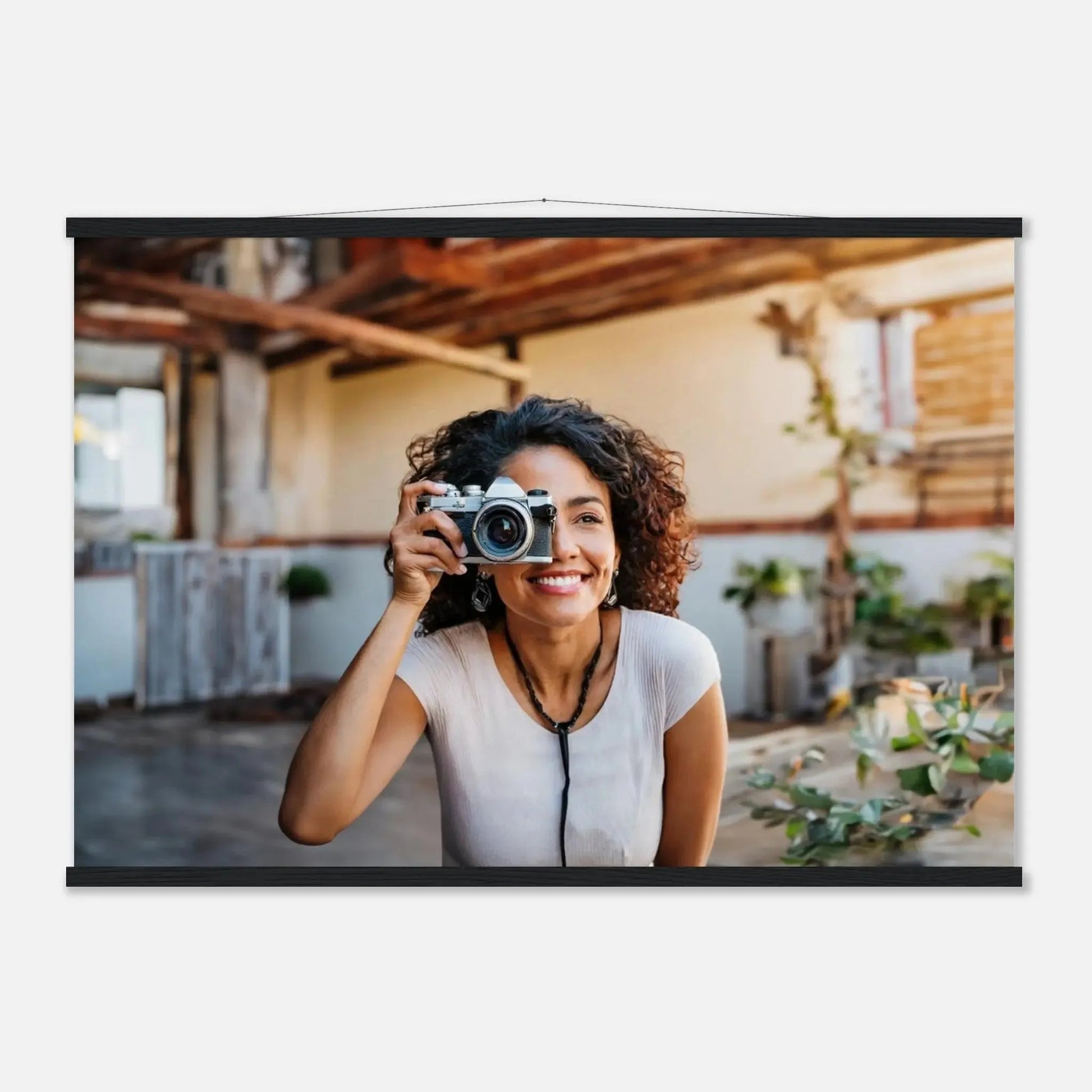 Dekoration mit Charakter. Individuelles Selbstportrait  mit Holzleisten – Dein Foto als Kunstwerk: zeitlos und harmonisch. Eine besondere Bereicherung für jeden Raum.