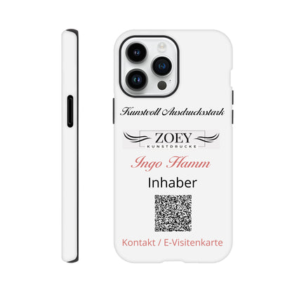 Dekoration mit Charakter. Hartschalen Phone Case für iPhone – QR-Code Visitenkarte: für stilvolle Raumgestaltung. Eine besondere Bereicherung für jeden Raum.