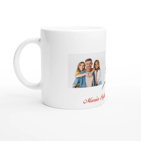 Feuerwehrfrau Personalisierbare Fototasse – Elegant 11oz Keramikkafé – personalisierbare Keramiktasse mit individuellem Motiv