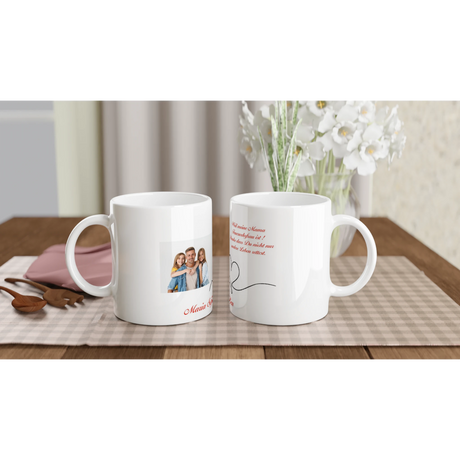 Feuerwehrfrau Personalisierbare Fototasse – Elegant 11oz Keramikkafé – Fototasse mit individuell anpassbarem Design