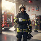 Stimmungsvolle Wandkunst für stilvolle Räume. Personalisierte Tasse mit Foto - Feuerwehrmann: zeitlos und harmonisch. Eine besondere Bereicherung für jeden Raum.