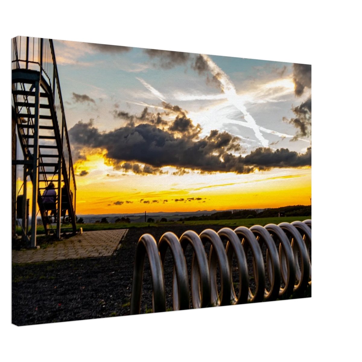 Dekoration mit Charakter. Kunstdruck auf Leinwand - Förderturm Bindweide  70x100 cm / 28x40″: zeitlos und harmonisch. Schlicht, elegant und wirkungsvoll.