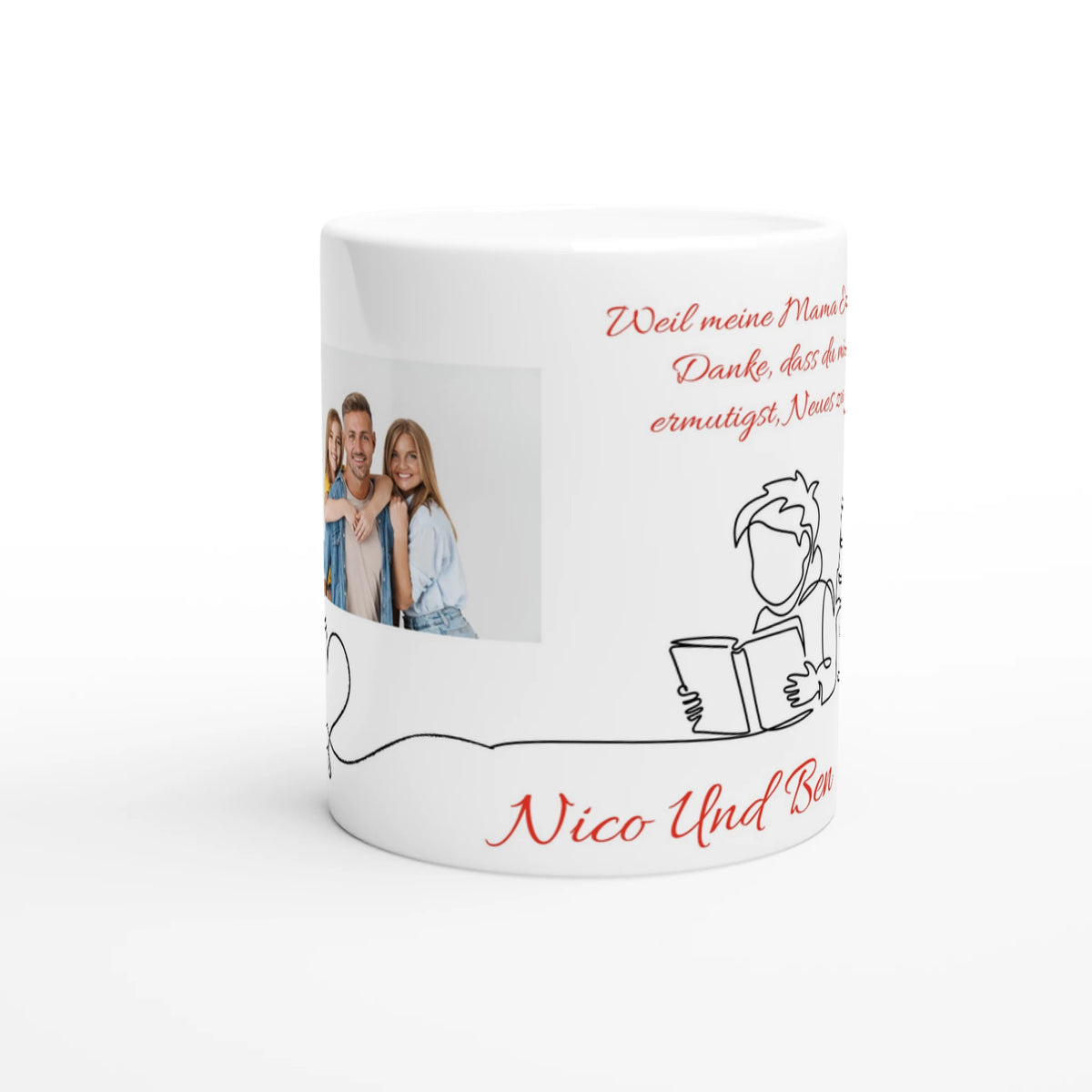 Fototasse Erzieherin - personalisierbare Tasse nach Berufen – individuell gestaltbare Tasse mit Foto oder Spruch