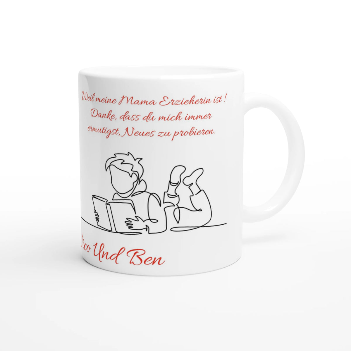 Fototasse Erzieherin - personalisierbare Tasse nach Berufen – Keramiktasse mit personalisierbarer Druckgestaltung