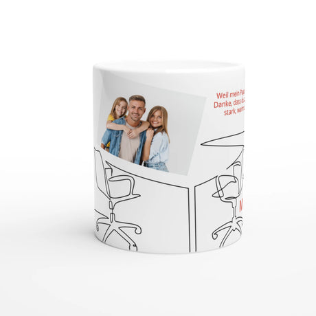 Fototasse personalisierbar – Office Manager – weiße Fototasse aus Keramik für Kaffee oder Tee
