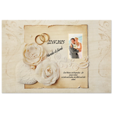 Geschenk zur Hochzeit - Hochwertiger Holzdruck aus Birkenholz für rustikale Wandkunst – Holzbild mit hochwertigem Motivdruck