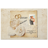 Geschenk zur Hochzeit - Hochwertiger Holzdruck aus Birkenholz für rustikale Wandkunst – Holzbild mit dekorativer Motivgestaltung