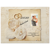 Geschenk zur Hochzeit - Hochwertiger Holzdruck aus Birkenholz für rustikale Wandkunst – Kunstdruck auf Birkenholz mit hochwertiger Druckwirkung