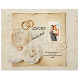 Geschenk zur Hochzeit - Hochwertiger Holzdruck aus Birkenholz für rustikale Wandkunst – bedruckte Holzplatte mit dekorativer Bildwirkung