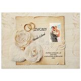 Geschenk zur Hochzeit - Hochwertiger Holzdruck aus Birkenholz für rustikale Wandkunst – Birkenholz-Wandbild mit hochwertiger Druckgestaltung