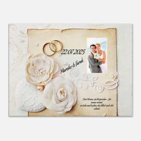 Geschenk zur Hochzeit - personalisierte Leinwand – Leinwand-Kunstdruck als dekorative Wandgestaltung
