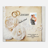 Romantische Dekoration mit emotionaler Tiefe. Geschenk zur Hochzeit - personalisierte Leinwand: symbolisiert Liebe und Zusammenhalt. Ideal für frisch Vermählte und verliebte Paare.