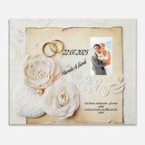 Geschenk zur Hochzeit - personalisierte Leinwand – Kunstdruck auf Leinwand mit Holzkeilrahmen