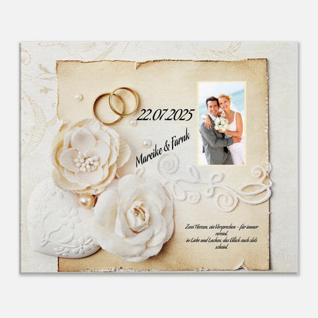 Geschenk zur Hochzeit - personalisierte Leinwand – Kunstdruck auf Leinwand mit Holzkeilrahmen