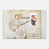 Romantische Dekoration mit emotionaler Tiefe. Geschenk zur Hochzeit - personalisierte Leinwand: symbolisiert Liebe und Zusammenhalt. Ideal für frisch Vermählte und verliebte Paare.