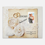 Romantische Dekoration mit emotionaler Tiefe. Geschenk zur Hochzeit - personalisierte Leinwand: symbolisiert Liebe und Zusammenhalt. Ideal für frisch Vermählte und verliebte Paare.