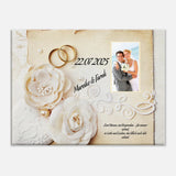 Geschenk zur Hochzeit - personalisierte Leinwand – Leinwandbild mit dekorativer Motivgestaltung
