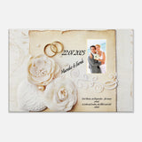 Einzigartige Erinnerung an einen besonderen Tag. Geschenk zur Hochzeit - personalisierte Leinwand: ideal als persönliches Geschenk. Ein bleibendes Andenken an einen einmaligen Tag.
