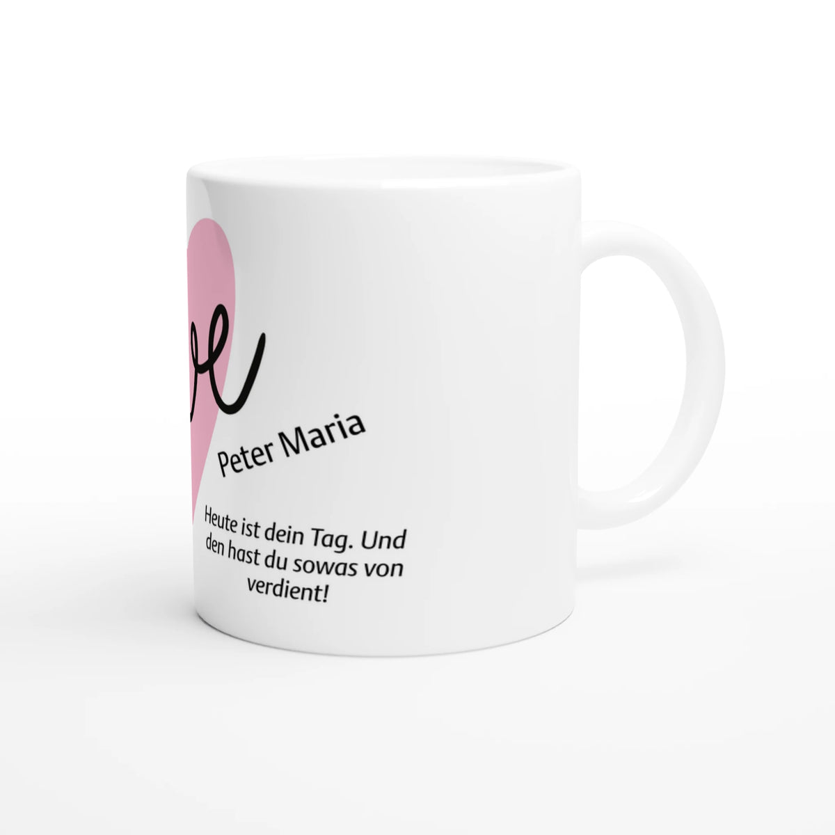 Geschenkidee Muttertag – Elegante Keramiktasse für besondere Anlässe – bedruckte Fototasse mit individuell wählbarem Motiv