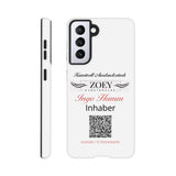 Hartschalen Phone Case für Samsung – QR-Code Visitenkarte -Werbeartikel – bedruckte Handyhülle mit individuell wählbarem Motiv