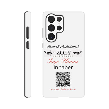Dekoration mit Charakter. Hartschalen Phone Case für Samsung – QR-Code Visitenkarte -Werbeartikel: zeitlos und harmonisch. Eine besondere Bereicherung für jeden Raum.