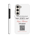 Dekoration mit Charakter. Hartschalen Phone Case für Samsung – QR-Code Visitenkarte -Werbeartikel: zeitlos und harmonisch. Eine besondere Bereicherung für jeden Raum.
