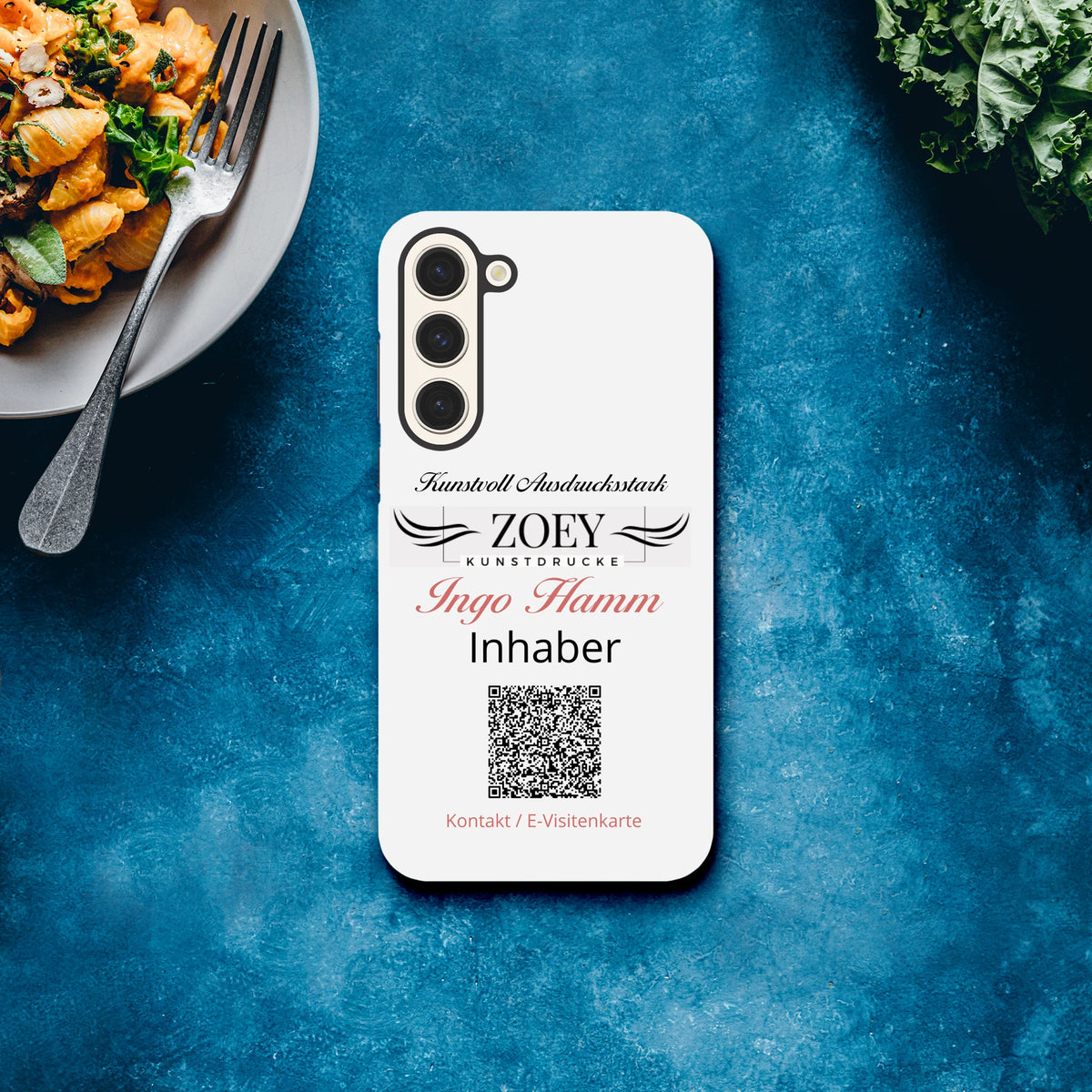 Hartschalen Phone Case für Samsung – QR-Code Visitenkarte -Werbeartikel – Schutzhülle für Smartphones mit personalisierbarem Motiv