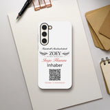 Dekoration mit Charakter. Hartschalen Phone Case für Samsung – QR-Code Visitenkarte -Werbeartikel: für stilvolle Raumgestaltung. Schlicht, elegant und wirkungsvoll.