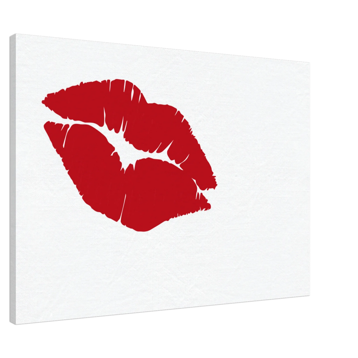 Hochwertiger Kunstdruck auf Leinwand – Bild von Lippen 70x100 cm – Kunstdruck auf Leinwand mit Holzkeilrahmen