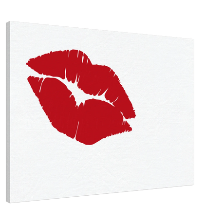 Hochwertiger Kunstdruck auf Leinwand – Bild von Lippen 70x100 cm – Kunstdruck auf Leinwand mit Holzkeilrahmen