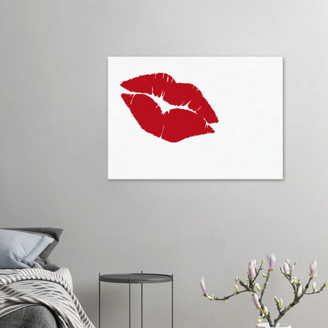 Dekoration mit Charakter. Hochwertiger Kunstdruck auf Leinwand –  von Lippen 70x100 cm: zeitlos und harmonisch. Schlicht, elegant und wirkungsvoll.