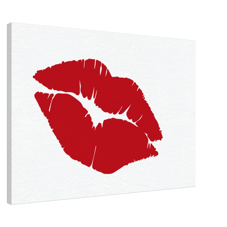 Hochwertiger Kunstdruck auf Leinwand – Bild von Lippen 70x100 cm – Wandbild auf Leinwand für Wohn- und Arbeitsräume