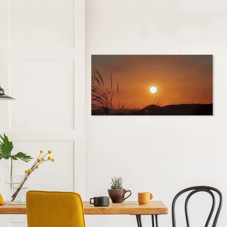 Kunstdruck auf Leinwand – Westerwald in der Abendsonne, Hochwertiger Wandkunstdruck – Leinwandbild mit hochwertigem Motivdruck