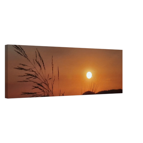 Dekoration mit Charakter. Kunstdruck auf Leinwand – Westerwald in der Abendsonne, Hochwertiger Wandkunstdruck: für stilvolle Raumgestaltung. Schlicht, elegant und wirkungsvoll.