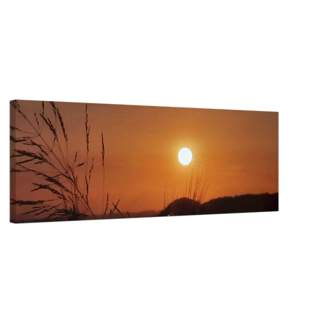 Kunstdruck auf Leinwand – Westerwald in der Abendsonne, Hochwertiger Wandkunstdruck – Leinwand-Kunstdruck als dekorative Wandgestaltung